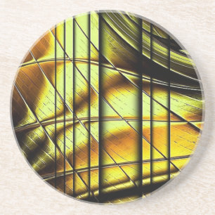 Abstrakt Honeygold Sandstone Untersetzer