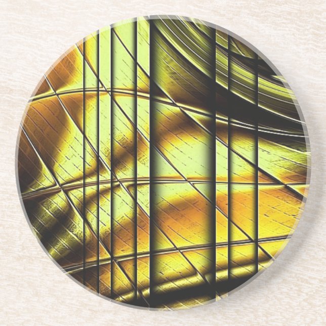 Abstrakt Honeygold Sandstone Untersetzer (Vorne)