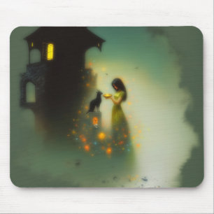 Abstrakt Horns Cat House Okkultistisch Dunkle Hexe Mousepad