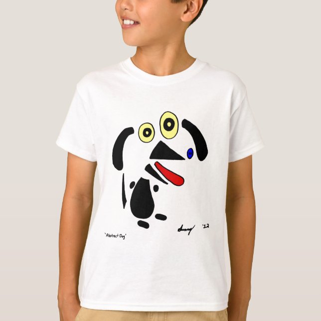 Abstrakt Hunde Kids Basic T - Shirt (Vorderseite)