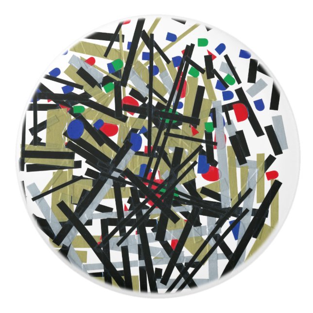 Abstrakt in Band und Buchstaben 1 Keramikknauf (Vorderseite)