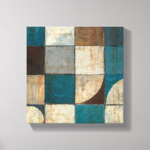 Abstrakt in Blau und Braun Leinwanddruck