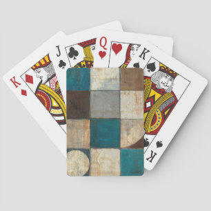 Abstrakt in Blau und Braun Spielkarten