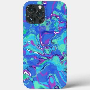 Abstrakt in Blues, Grüntöne und Purpur Case-Mate iPhone Hülle