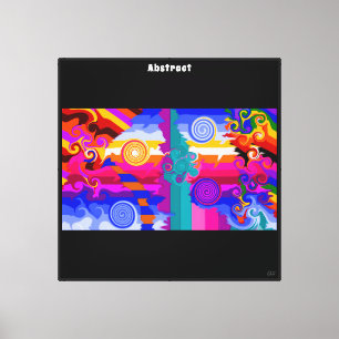 Abstrakt in Brights von Orchid Leinwanddruck