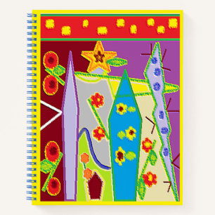 "Abstrakt in Farbe" (Hardcover) Spiral-Notebook Notizbuch