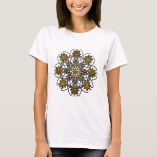Abstrakt in Gold und Silber T-Shirt