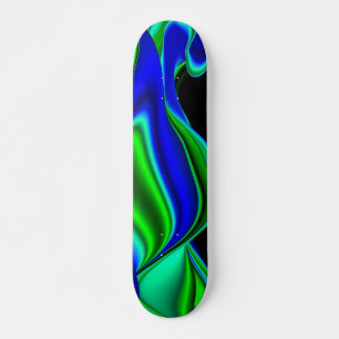 Abstrakt in grünblau skateboard
