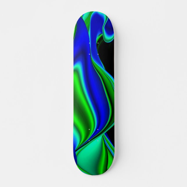 Abstrakt in grünblau skateboard (Vorne)