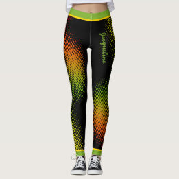 Abstrakt in karibischen Farben mit Namen auf BLACK Leggings