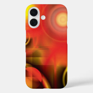 Abstrakt in Reds und Gelben iPhone 16 Hülle