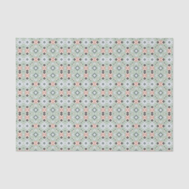 Abstrakt in rosa und grünes Gewebe Seidenpapier (Vorderseite)