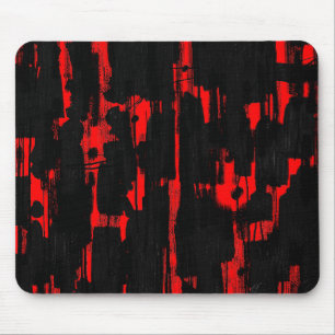 Abstrakt in Schwarz - Rot Mousepad