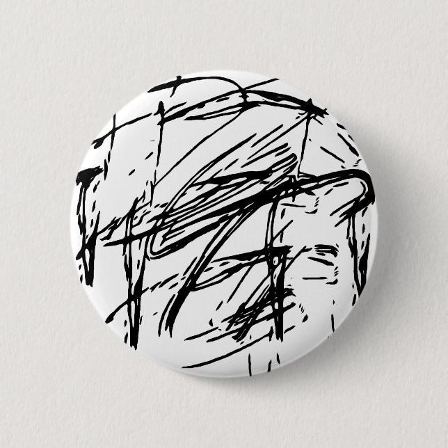 Abstrakt in Schwarzweiß Button (Vorderseite)