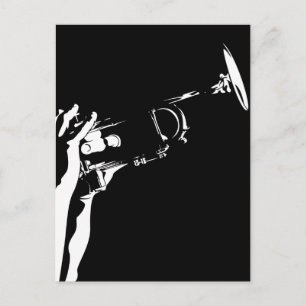 Abstrakt Jazz Trumpet Postkarte