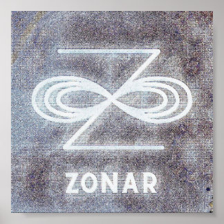 Abstrakt Karuna Reiki Bright White Zonar Symbol Poster