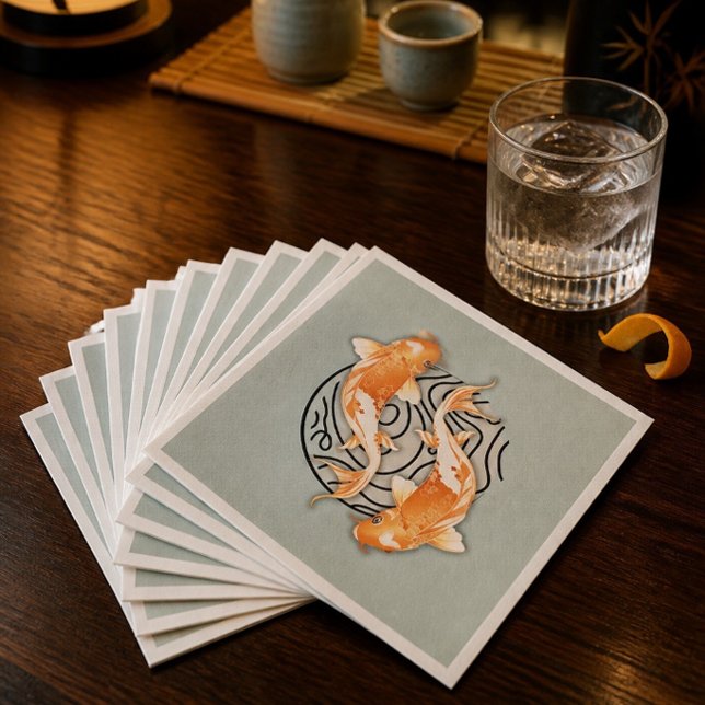 Abstrakt Koi Paper Napkins Serviette (Von Creator hochgeladen)