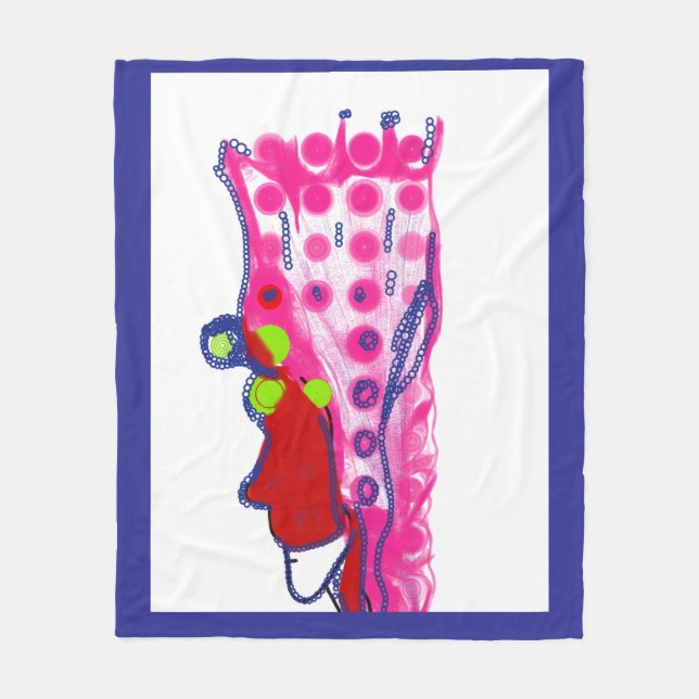 Abstrakt königliche Kunst Fleece Decke (Vorderseite)