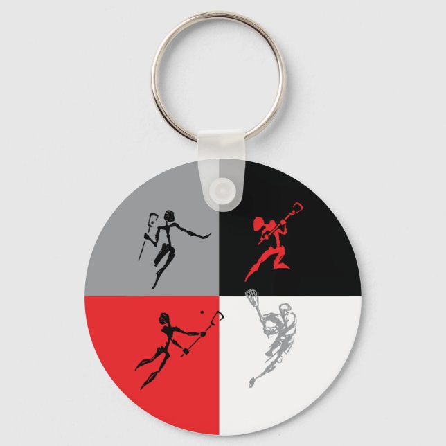 Abstrakt Lacrosse Schlüsselanhänger (Vorderseite)