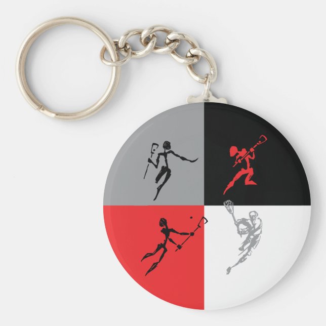 Abstrakt Lacrosse Schlüsselanhänger (Vorne)