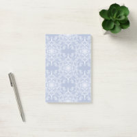 Abstrakt Lacy Fraktal Snowflake Pattern auf Blue
