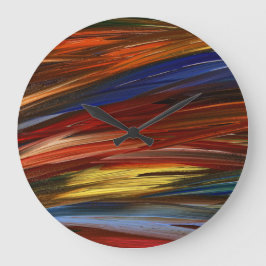 Abstrakt lebendig farbig große wanduhr