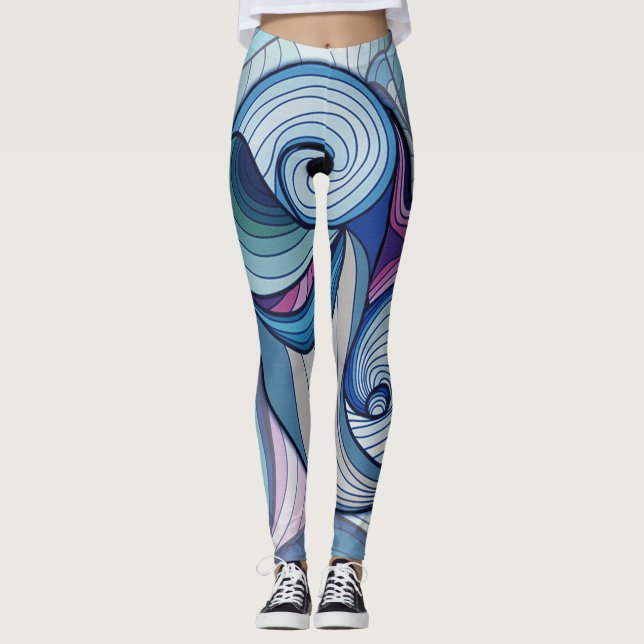 Abstrakt Leggings (Vorderseite)