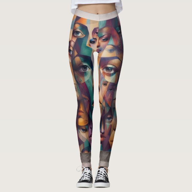 Abstrakt Leggings (Vorderseite)