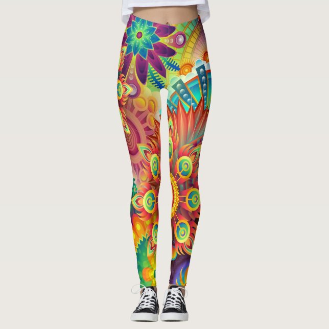 Abstrakt Leggings (Vorderseite)