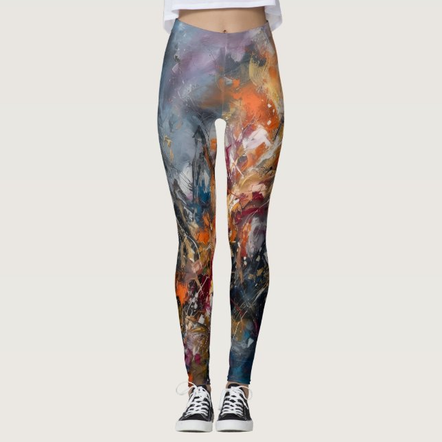 Abstrakt Leggings (Vorderseite)