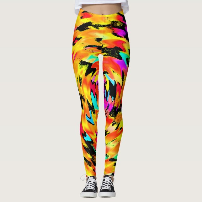 Abstrakt Leggings (Vorderseite)