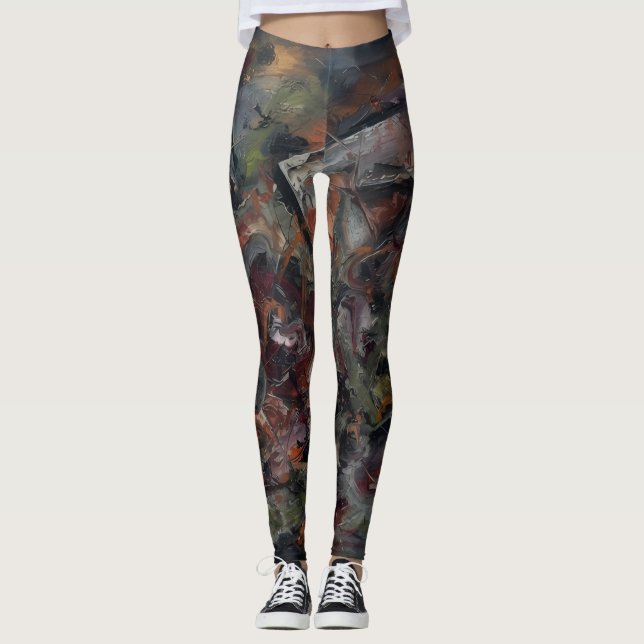 Abstrakt Leggings (Vorderseite)