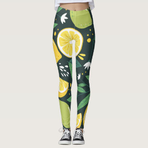 Abstrakt Lemon: Moderne Kunst nahtlos. Leggings