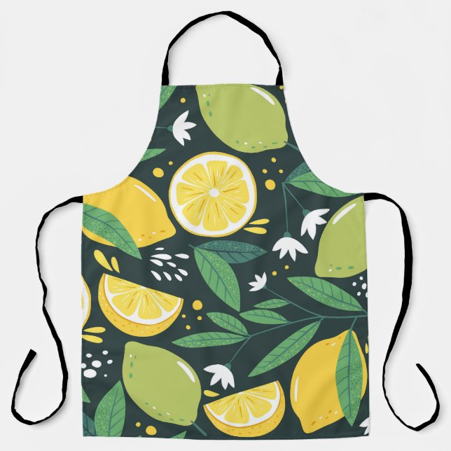 Abstrakt Lemon: Moderne Kunst nahtlos. Schürze (Vorderseite)