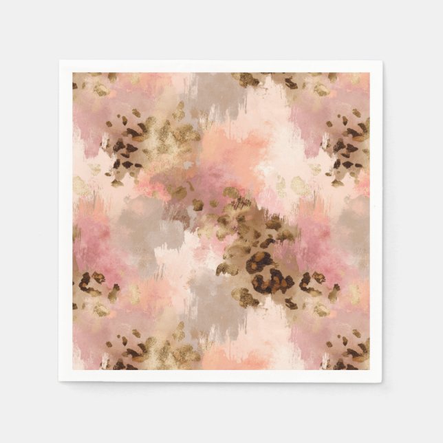 Abstrakt Leopard Print Napkins Serviette (Vorderseite)