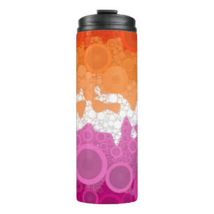 Abstrakt Lesbische Pride-Flagge     Thermosbecher