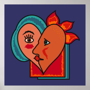 Abstrakt Liebhaber individuelles Poster