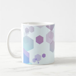 Abstrakt-Lila-Blue Hexagon - Shape-Muster-Throw Kaffeetasse