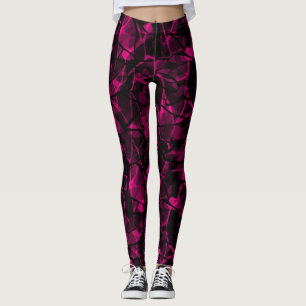 Abstrakt lila leggings
