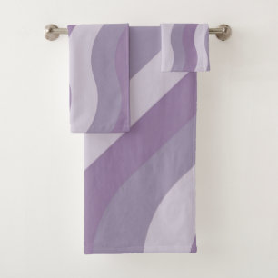 Abstrakt Lila Moderne Minimalistische Elegante Som Badhandtuch Set