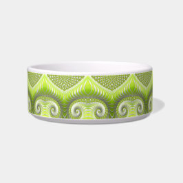 Abstrakt Lime Green Fraktal Muster Napf