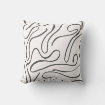 Abstrakt Line Art Throw Kissen