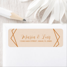 Abstrakt Linear Earthy Terracotta Tan Wedding