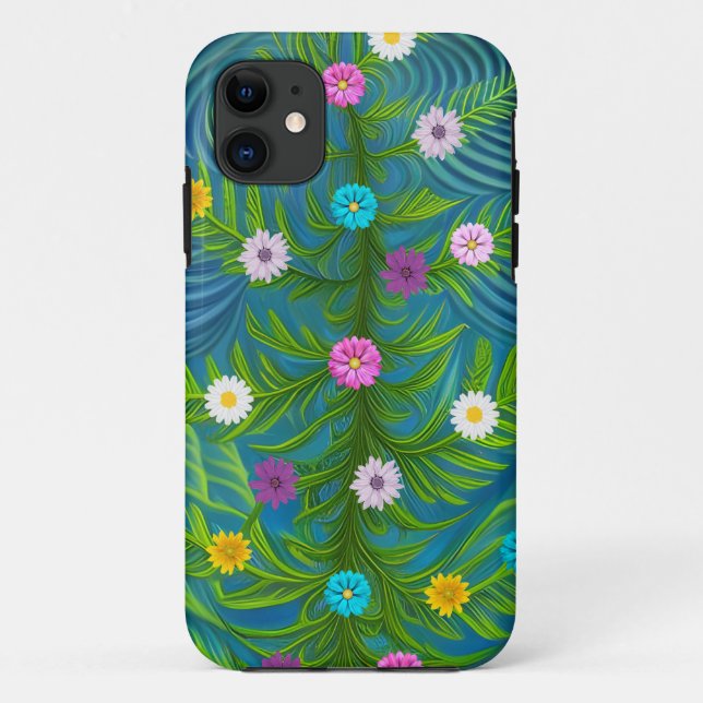 Abstrakt Little Daisy Garden Case-Mate iPhone Hülle (Rückseite)