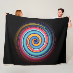 Abstrakt Lollipop Fleecedecke