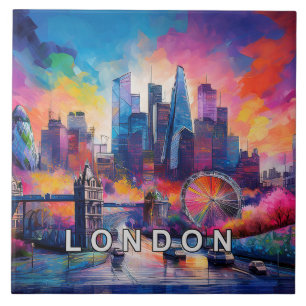 Abstrakt London Skyline Art Modern Fliese