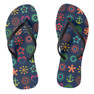Abstrakt, lustig, Formen, Retro Flip Flops