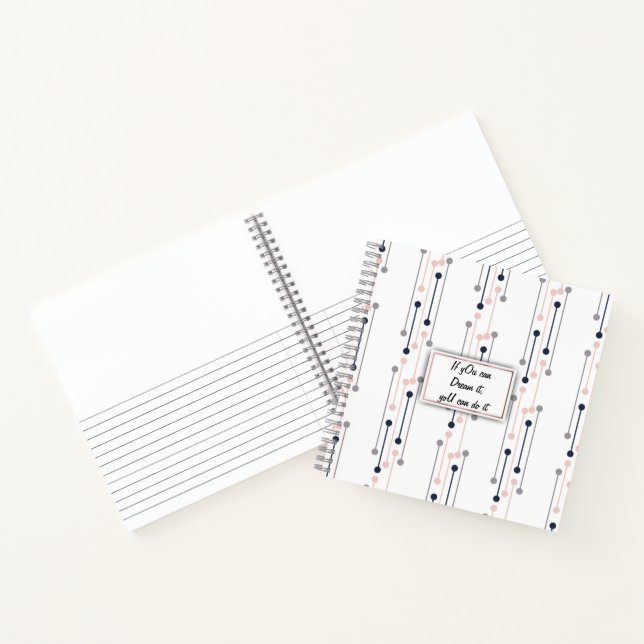 Abstrakt Luxury Geometric Modedesign Notizbuch (Innenseite)