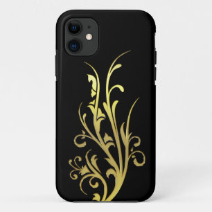 Abstrakt Luxus Imitate Gold Blume iPhone 11 Hülle