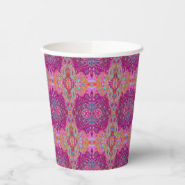 Abstrakt Magenta Pink, Blau und Rot Groovtern Must Pappbecher